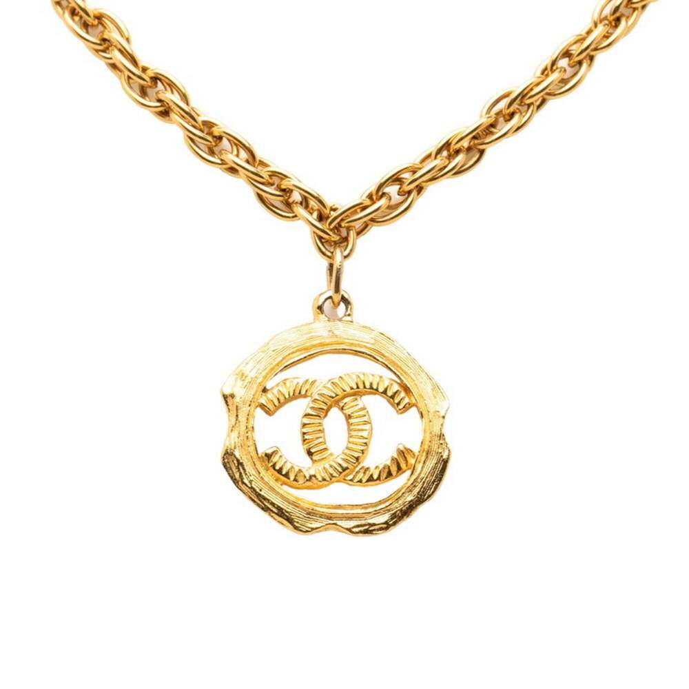 CHANEL Gold Logo Necklace - Picture 1 of 6